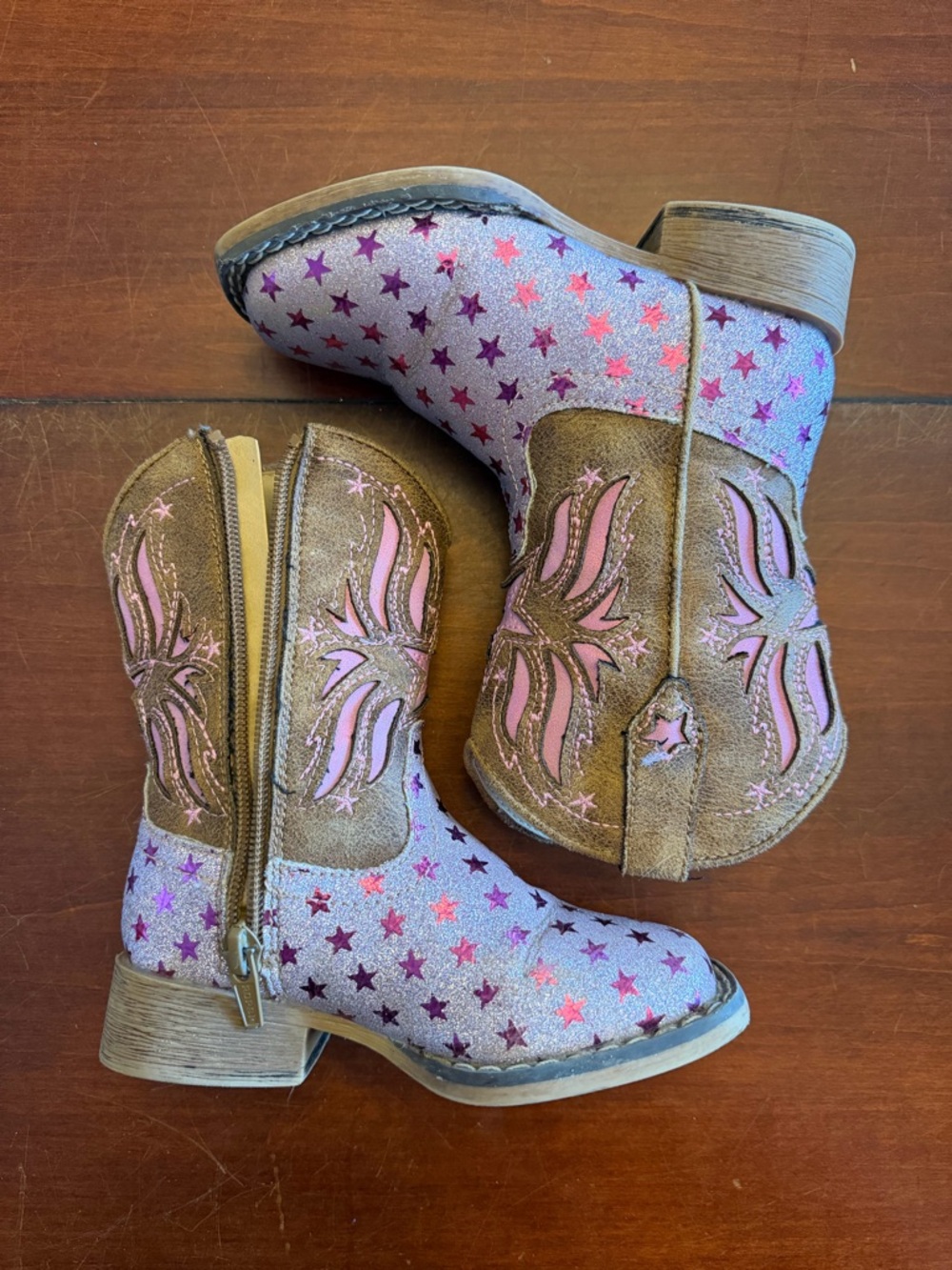 Roper Toddlers Pink Sparkle Boots Size 7